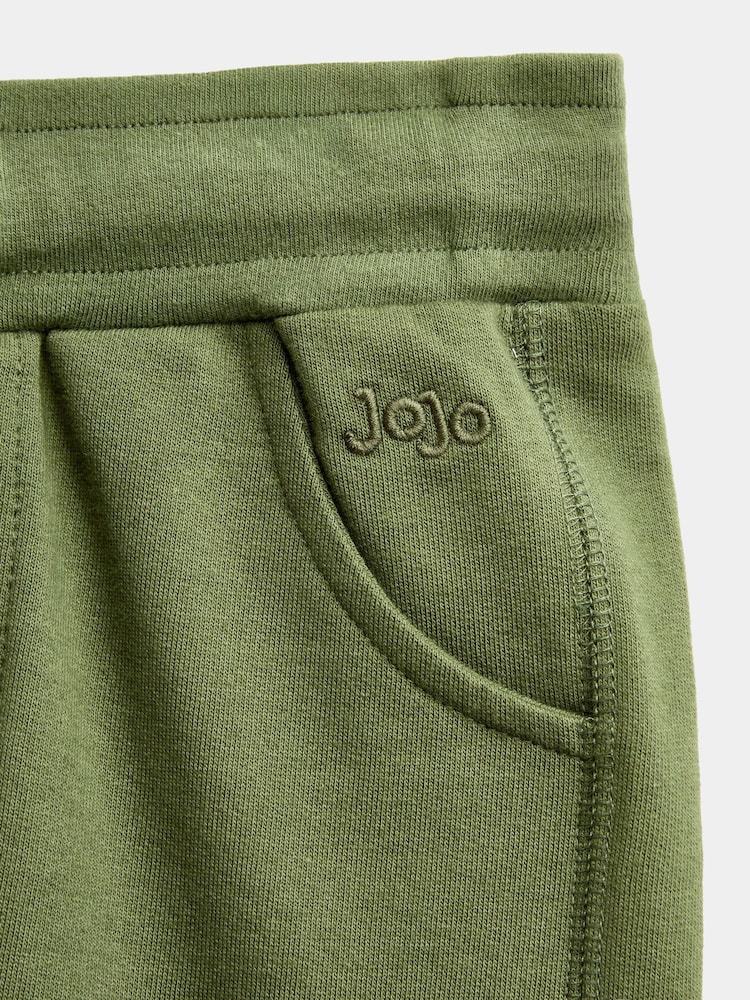 JoJo Maman Bébé Natural Tan & Khaki Green 3-Pack Cargo Joggers - Image 10 of 10