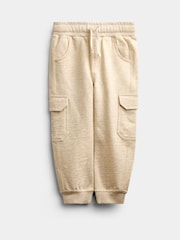 JoJo Maman Bébé Natural Tan & Khaki Green 3-Pack Cargo Joggers - Image 3 of 10