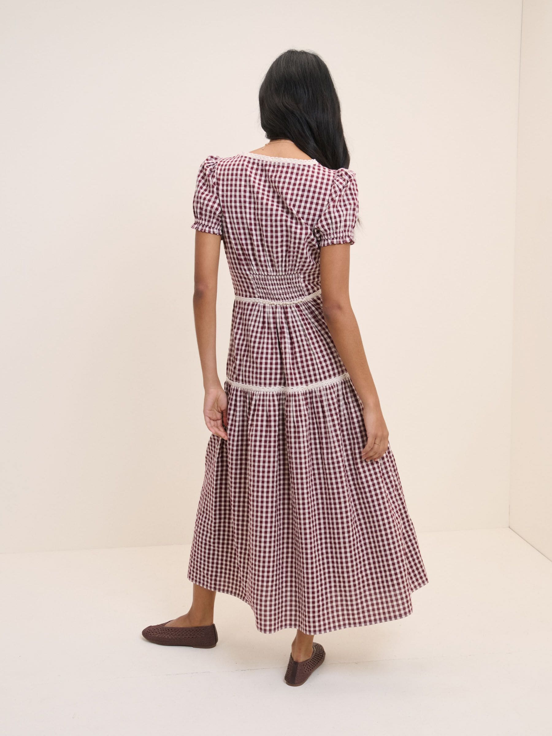 Buy Nobodys Child Red Dara Gingham Midi Dress from Next USA