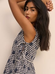 Nobodys Child Blue Valerie Embroidered Gingham Top - Image 5 of 5