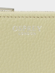 Osprey London Mint Green The Core Medium Leather Zip Matinee Purse - Image 4 of 5