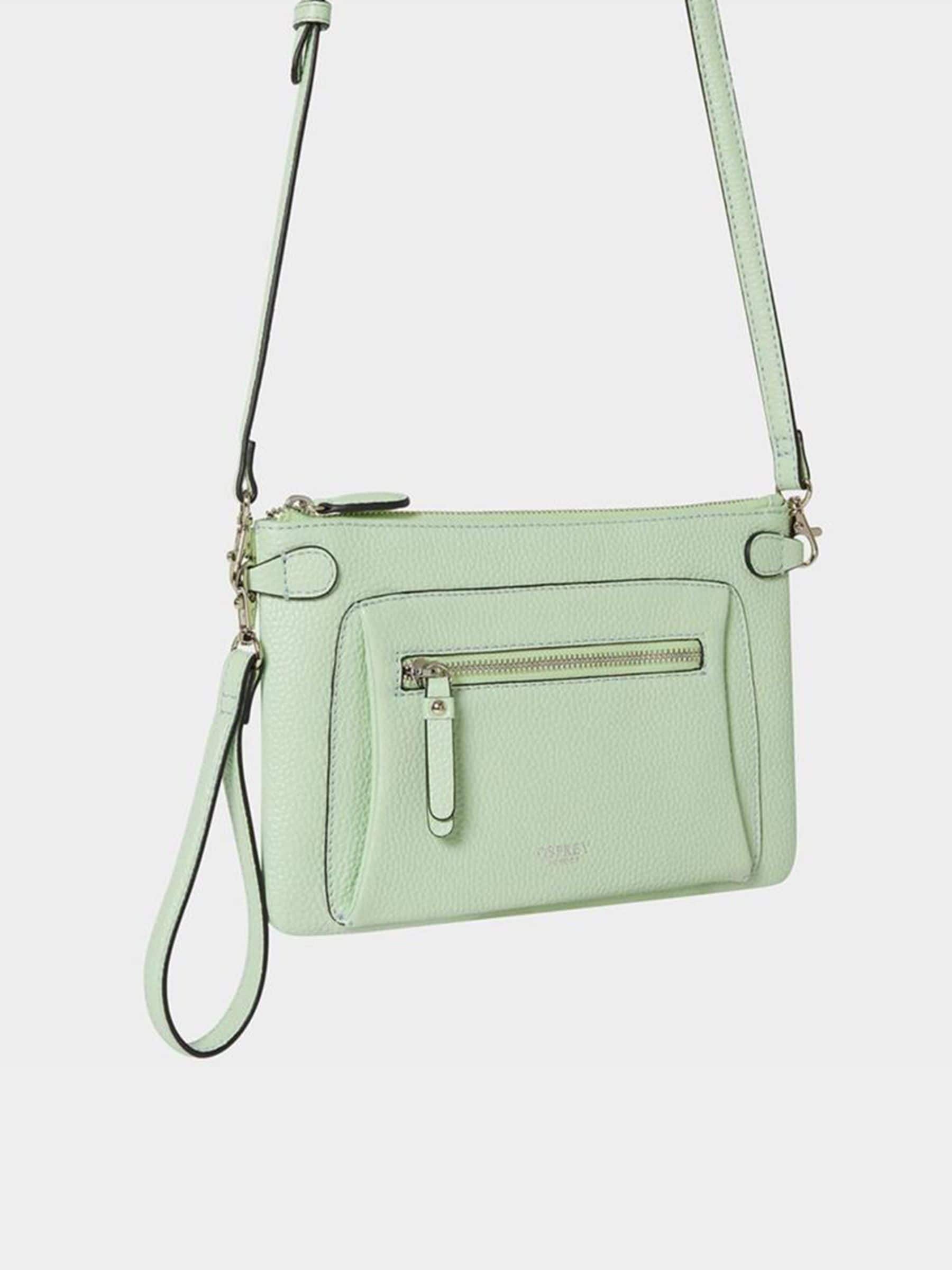 Buy Osprey London Mint Green The Ruby Leather Cross-Body Bag from