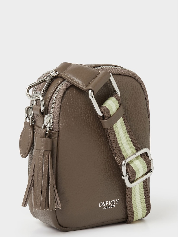Osprey London Brown The Stella Leather Phone Bag - Image 2 of 5 Osprey London Brown The Stella Leather Phone Bag - Image 2 of 5