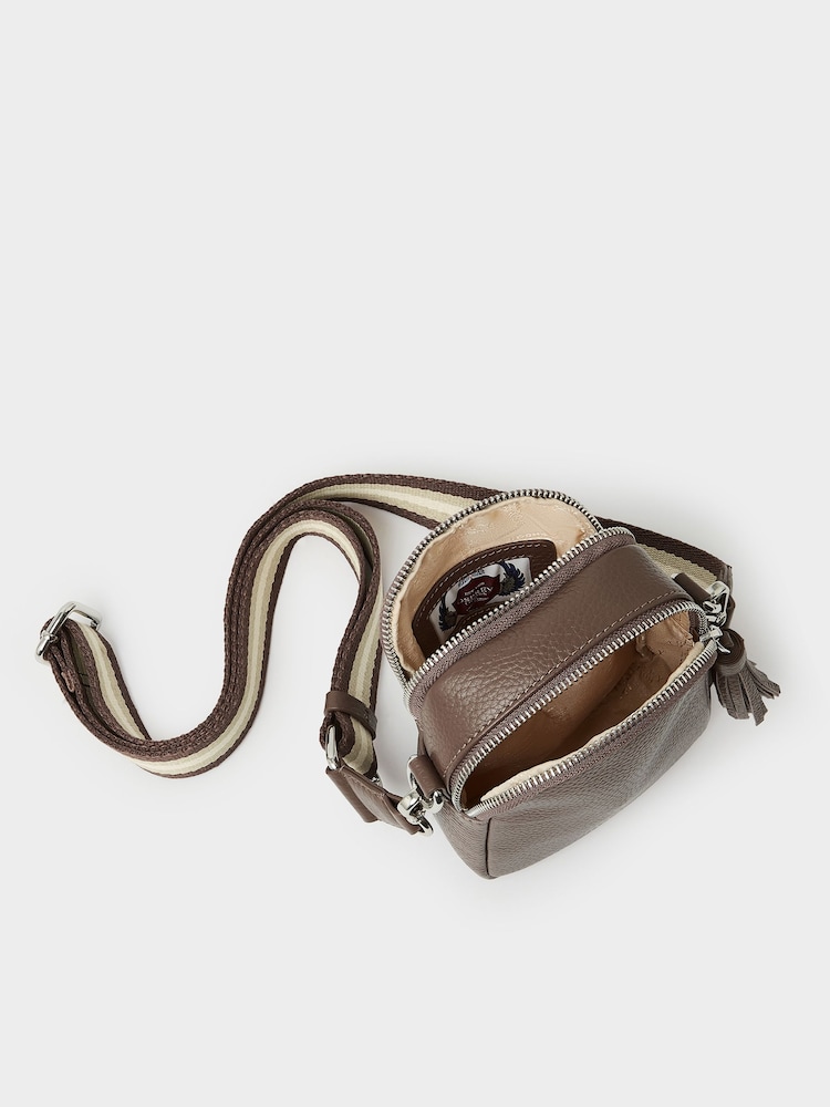 Osprey London Brown The Stella Leather Phone Bag - Image 5 of 5 Osprey London Brown The Stella Leather Phone Bag - Image 5 of 5