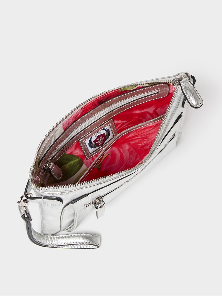 Osprey London Metallic The Ruby Leather Cross-Body Bag - Image 5 of 5 Osprey London Metallic The Ruby Leather Cross-Body Bag - Image 5 of 5