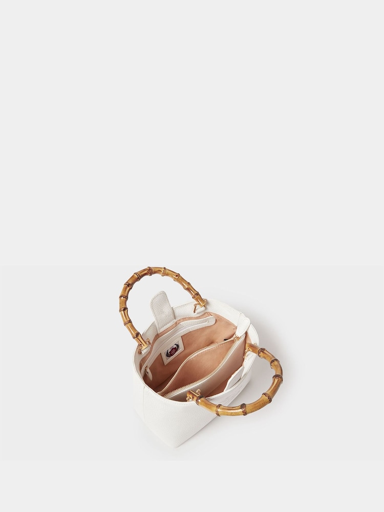 Osprey London White The Luxe Clio Leather Mini Grab Bag - Image 6 of 6