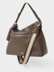 Osprey London Brown Grainy Hide Leather Stella Hobo Bag - Image 1 of 5