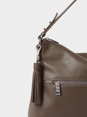 Osprey London Brown Grainy Hide Leather Stella Hobo Bag - Image 4 of 5