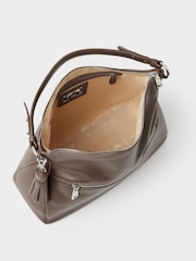 Osprey London Brown Grainy Hide Leather Stella Hobo Bag - Image 5 of 5