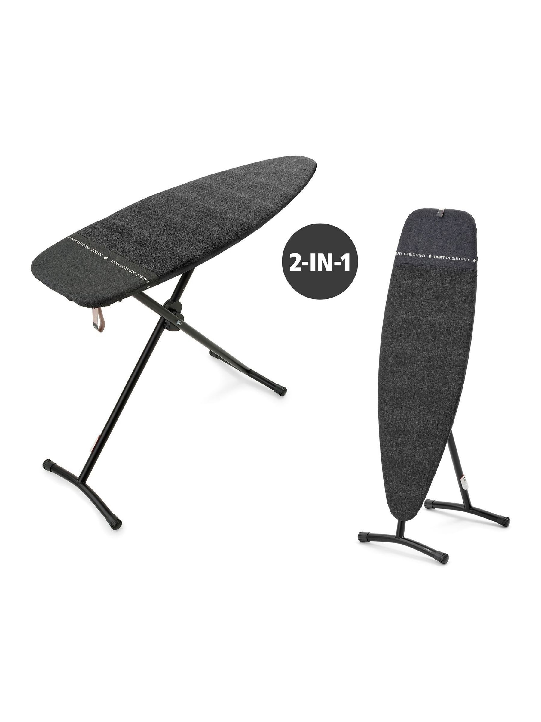 Brabantia Steam and Ironing Board D, 135 cm x 45 cm (Denim Black), 2 in 1 Large Ironing Board Ideal for both Steaming and Pressing, with Heat-Resistant Rest Area - Image 4