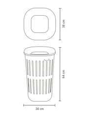 Brabantia White Collect-It Laundry Basket - Image 6 of 6