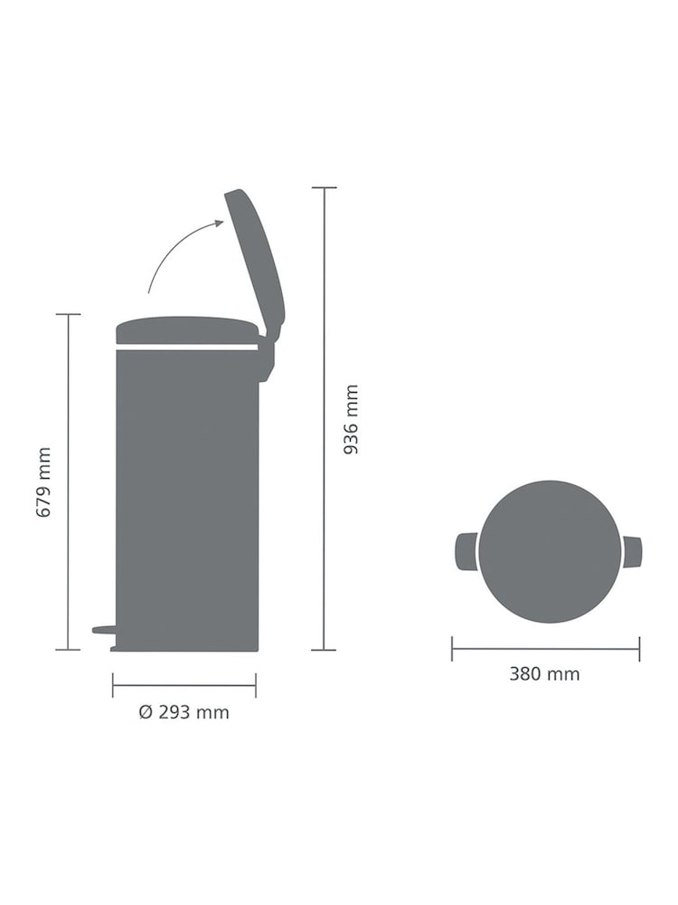 Brabantia Lilac Pink NewIcon Pedal Bin - Image 6 of 6 Brabantia Lilac Pink NewIcon Pedal Bin - Image 6 of 6