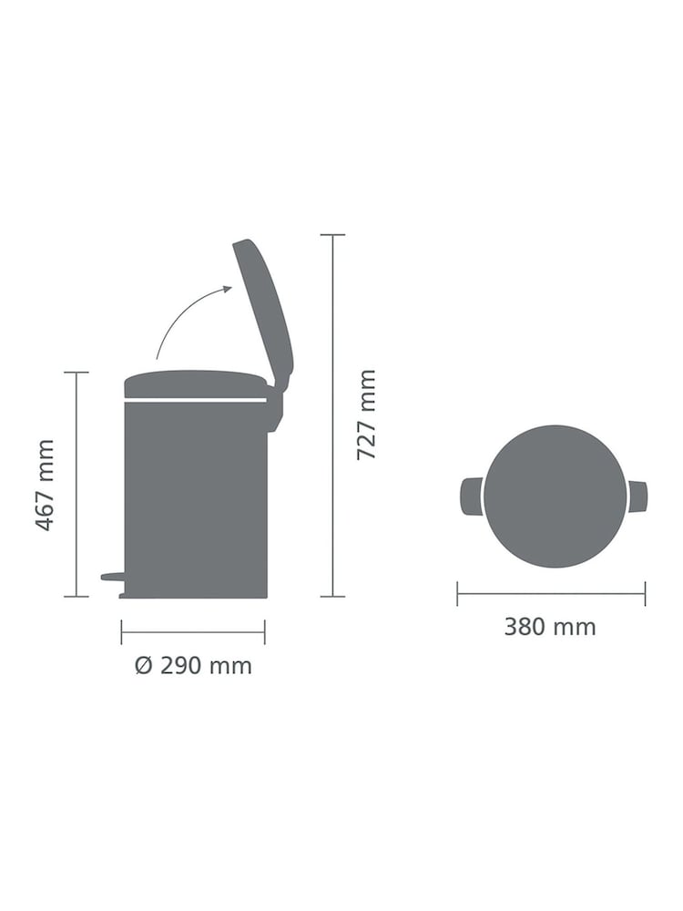 Brabantia Soft Grey NewIcon Pedal Bin - Image 6 of 6 Brabantia Soft Grey NewIcon Pedal Bin - Image 6 of 6