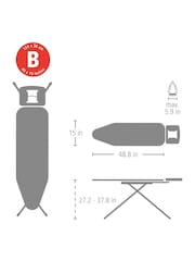 Brabantia Lilac Waves Ironing Board B, Solid Steam Iron Rest - Image 6 of 6