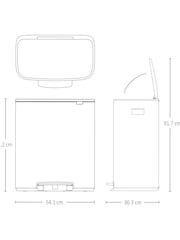 Brabantia Soft Grey Bo Pedal Bin - Image 6 of 6