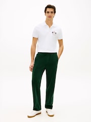 Tommy Hilfiger Green Crest Embroidery Velour Joggers - Image 3 of 6