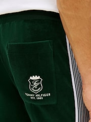 Tommy Hilfiger Green Crest Embroidery Velour Joggers - Image 4 of 6