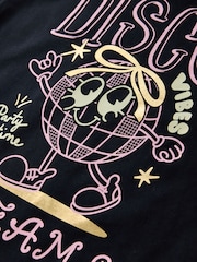 Black Disco Oversized Graphic T-Shirt (3-16yrs) - Image 4 of 4