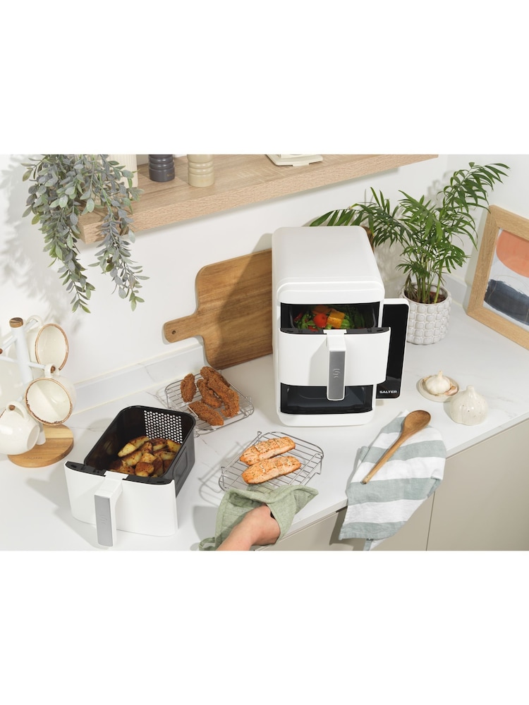 Salter White Stackable Air Fryer - Image 7 of 7 Salter White Stackable Air Fryer - Image 7 of 7