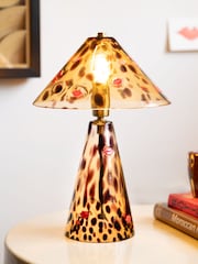 Rockett St George Leopard The Icons Glass Table Lamp - Image 2 of 5