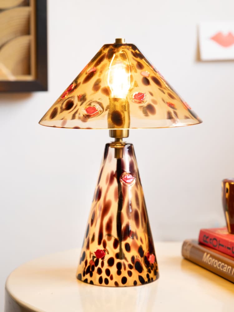 Rockett St George Leopard The Icons Glass Table Lamp - Image 2 of 5