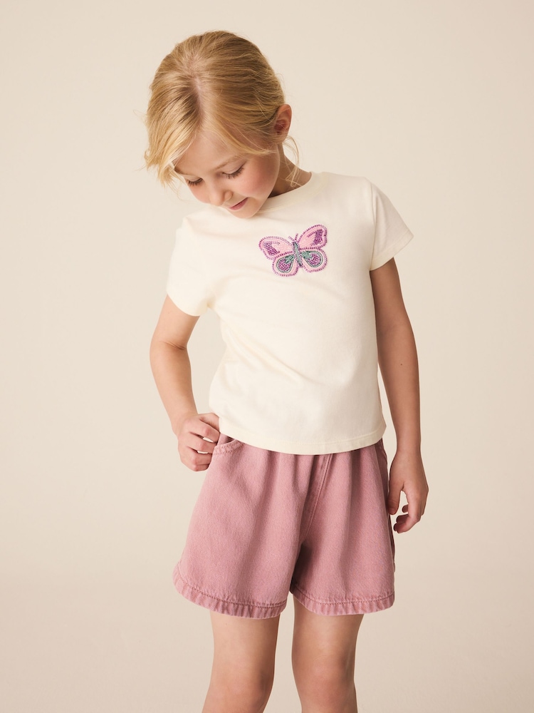 Pink Pullon Shorts (3-16yrs) - Image 4 of 4