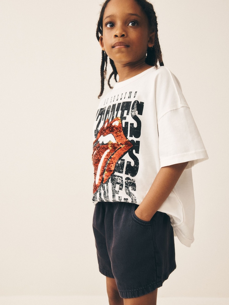 Washed Black Pullon Shorts (3-16yrs) - Image 2 of 4