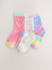 Multi Coloured Rainbow - Sada 3 párů kotníkových ponožek s vysokým podílem bavlny a polstrováním - Obrázek 1 z 3