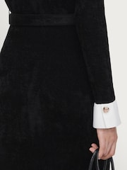Self-Portrait Black Chenille Knit Midi Dress - Image 3 of 5