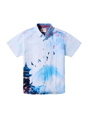 Joe Browns Blue Zenscape Crinkle Shirt - Image 5 of 5