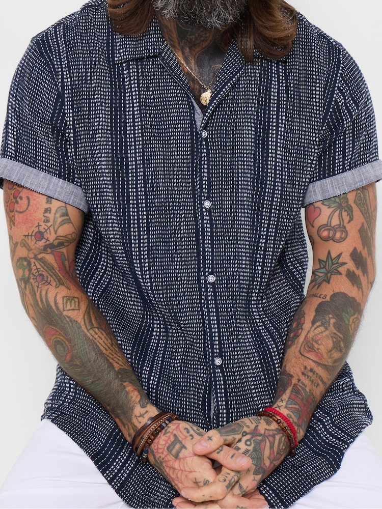 Joe Browns Blue Sensational Stitch Shirt - Image 2 of 6