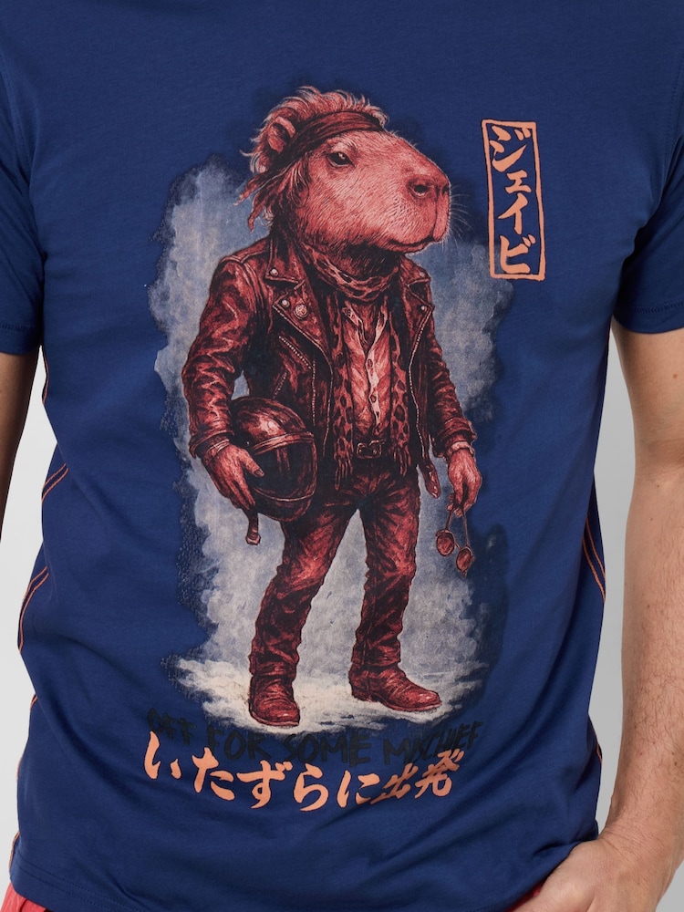 Joe Browns Blue Capybara Cruiser T-Shirt - Image 2 of 5