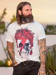 Joe Browns Dead Brave Music Icon Skull T-Shirt - Изображение 1 5