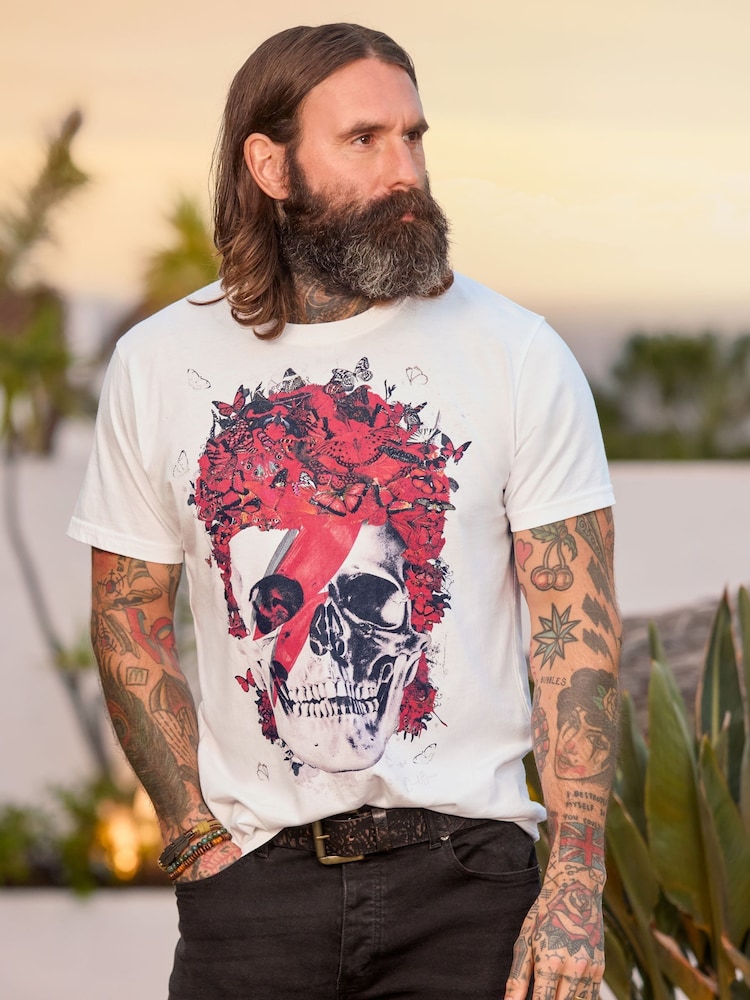 Joe Browns Dead Brave Music Icon Skull T-Shirt - Изображение 1 5