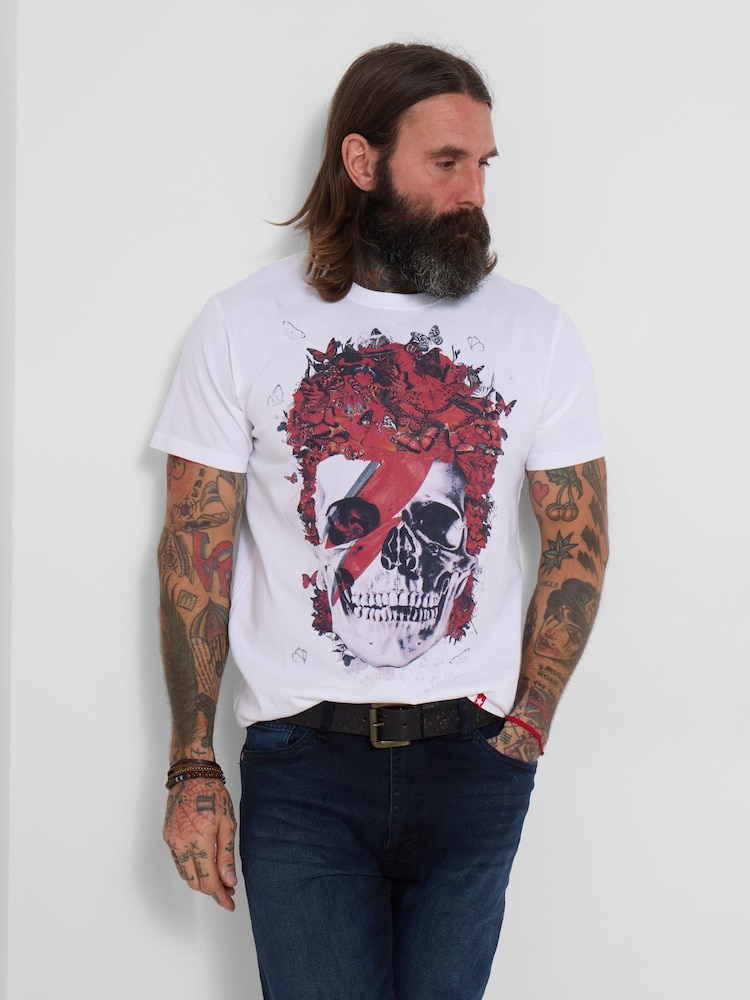 Joe Browns Dead Brave Music Icon Skull T-Shirt - Изображение 2 5