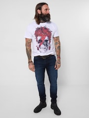 Joe Browns Dead Brave Music Icon Skull T-Shirt - Изображение 4 5