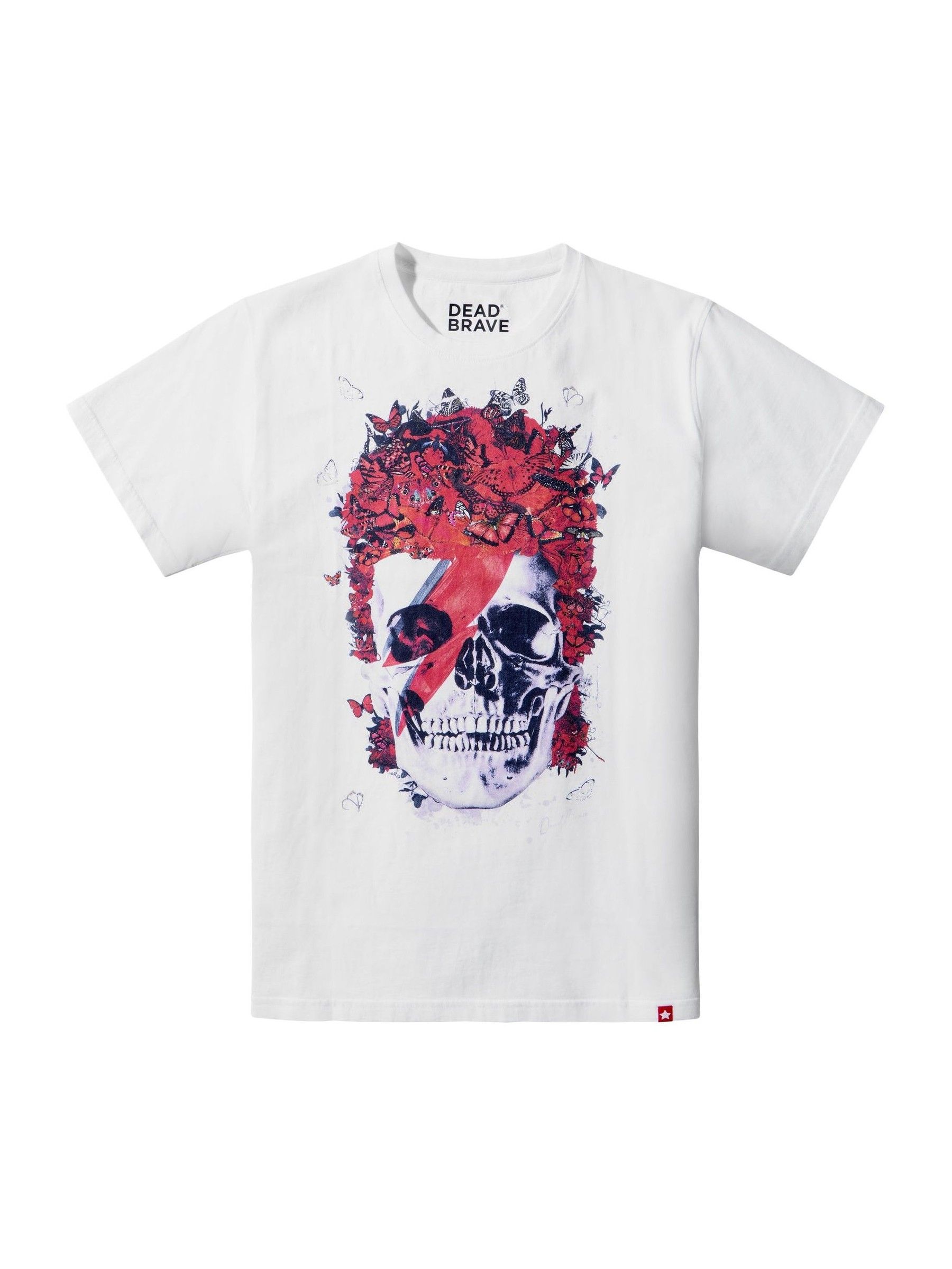 Buy Joe Browns White Dead Brave Music Icon Skull T-Shirt from the