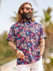 Joe Browns Purple Creative Calavera Skull Shirt - Image 1 of 6