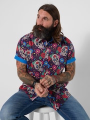 Joe Browns Purple Creative Calavera Skull Shirt - Image 2 of 6