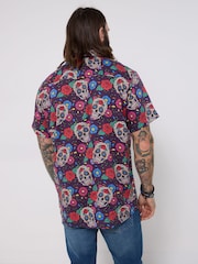 Joe Browns Purple Creative Calavera Skull Shirt - Image 4 of 6