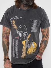 Joe Browns Grey Music Script T-Shirt - Image 3 of 6