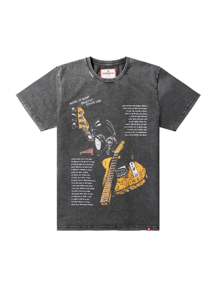 Joe Browns Grey Music Script T-Shirt - Image 6 of 6