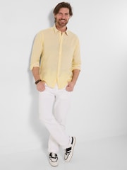 Joe Browns Yellow Luxurious Linen Blend Stripe Shirt - Image 2 of 6