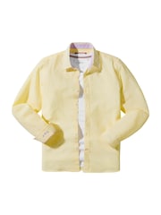 Joe Browns Yellow Luxurious Linen Blend Stripe Shirt - Image 6 of 6