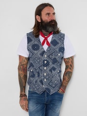 Joe Browns Blue Brilliant Bandana Waistcoat - Image 2 of 6
