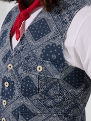 Joe Browns Blue Brilliant Bandana Waistcoat - Image 3 of 6