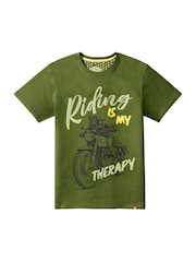 Joe Browns Green Riding Is Therapy T-Shirt - Image 5 of 5
