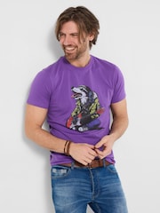 Joe Browns Purple Guitar Hound T-Shirt - Image 1 of 5