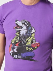 Joe Browns Purple Guitar Hound T-Shirt - Image 2 of 5