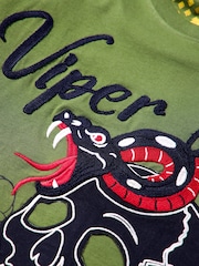 Joe Browns Green Vipers Den Embroidered T-Shirt - Image 7 of 7